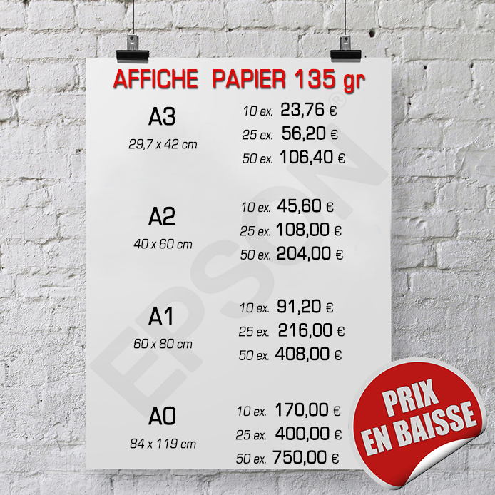 Affiche papier – Des prix attractifs pour vos impressions