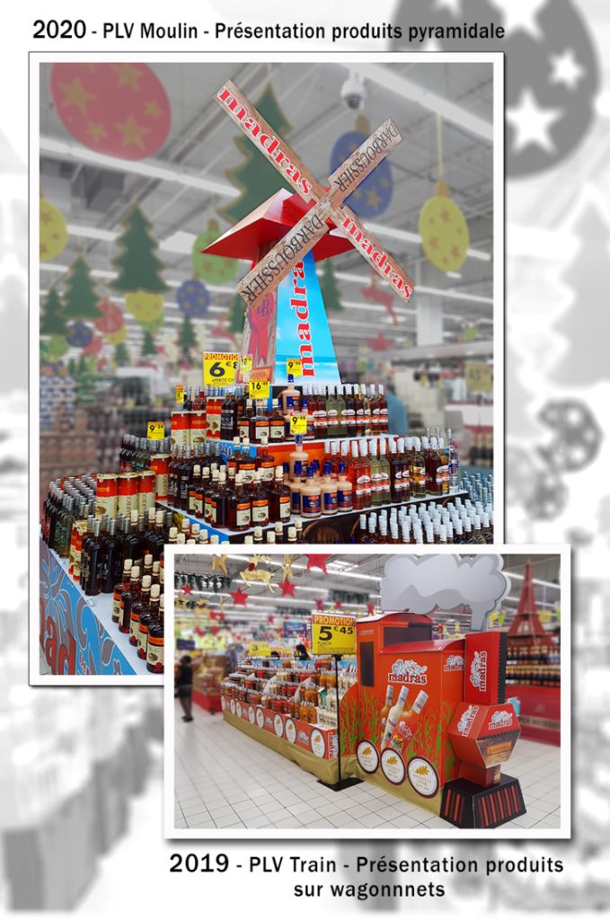 PLV en GMS – Madras Darboussier : une mise en scène de Noël impactante