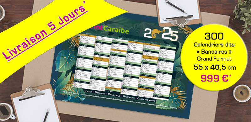 Calendrier 2025, le « bancaire », l’incontournable cadeau client – livraison sous 5 jours