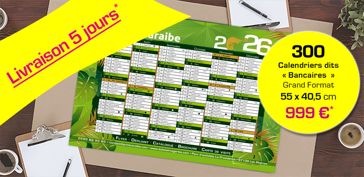 Calendrier 2026 « bancaire » – L’incontournable cadeau client