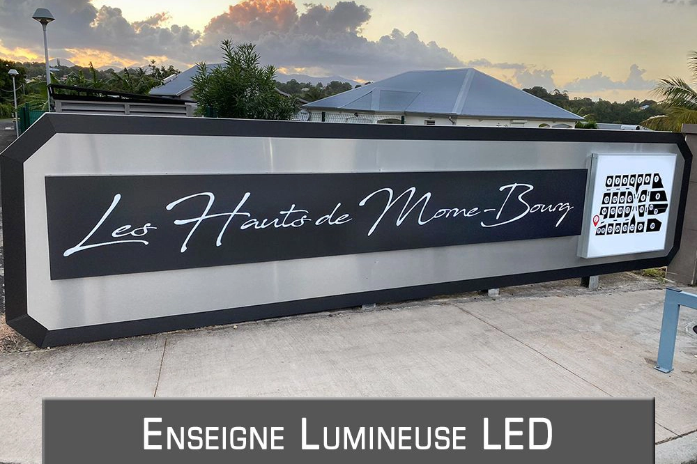Enseigne lumineuse LED – Les Hauts de Mome-Bourg