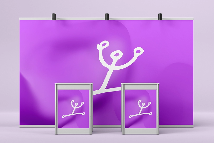 Stand personnalisé Dubois Imageries, valorisant l’identité visuelle et l’expérience immersive sur salon ou événement professionnel